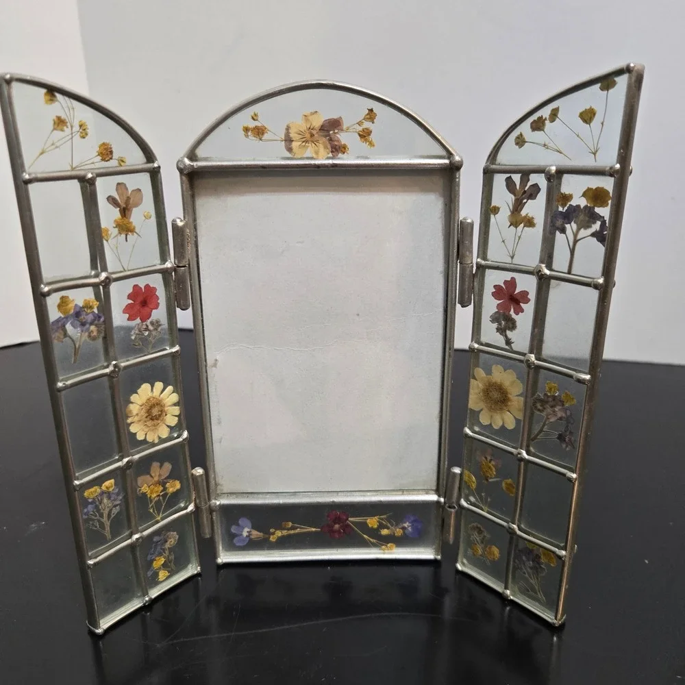 Picture Frame Arch Window Pressed Flower Triptych Arch Cottagecore 3.5x5 Garden